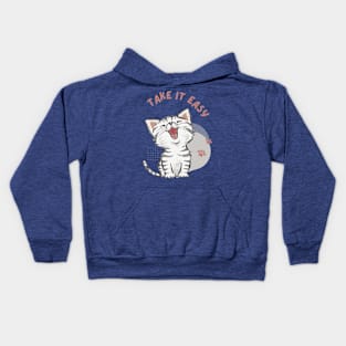 Take it easy! (Kitten) Kids Hoodie